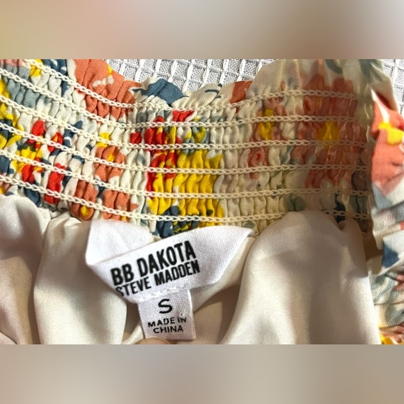 BB Dakota Steve Madden Floral Multi-Color Tiered Skirt Women’s Size Small - Picture 7 of 12